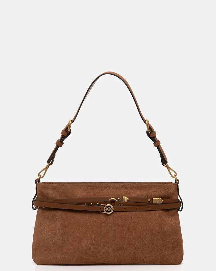 Pinko чанта crossbody дамска от велур