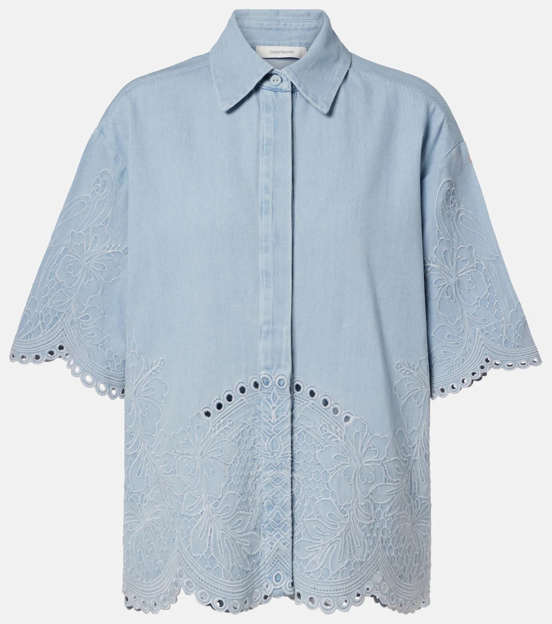 Zimmermann - Daylight broderie anglaise denim shirt