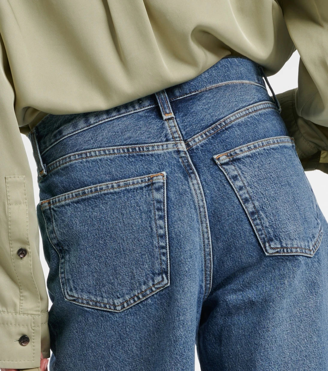 Agolde - Risha low-rise denim Bermuda shorts