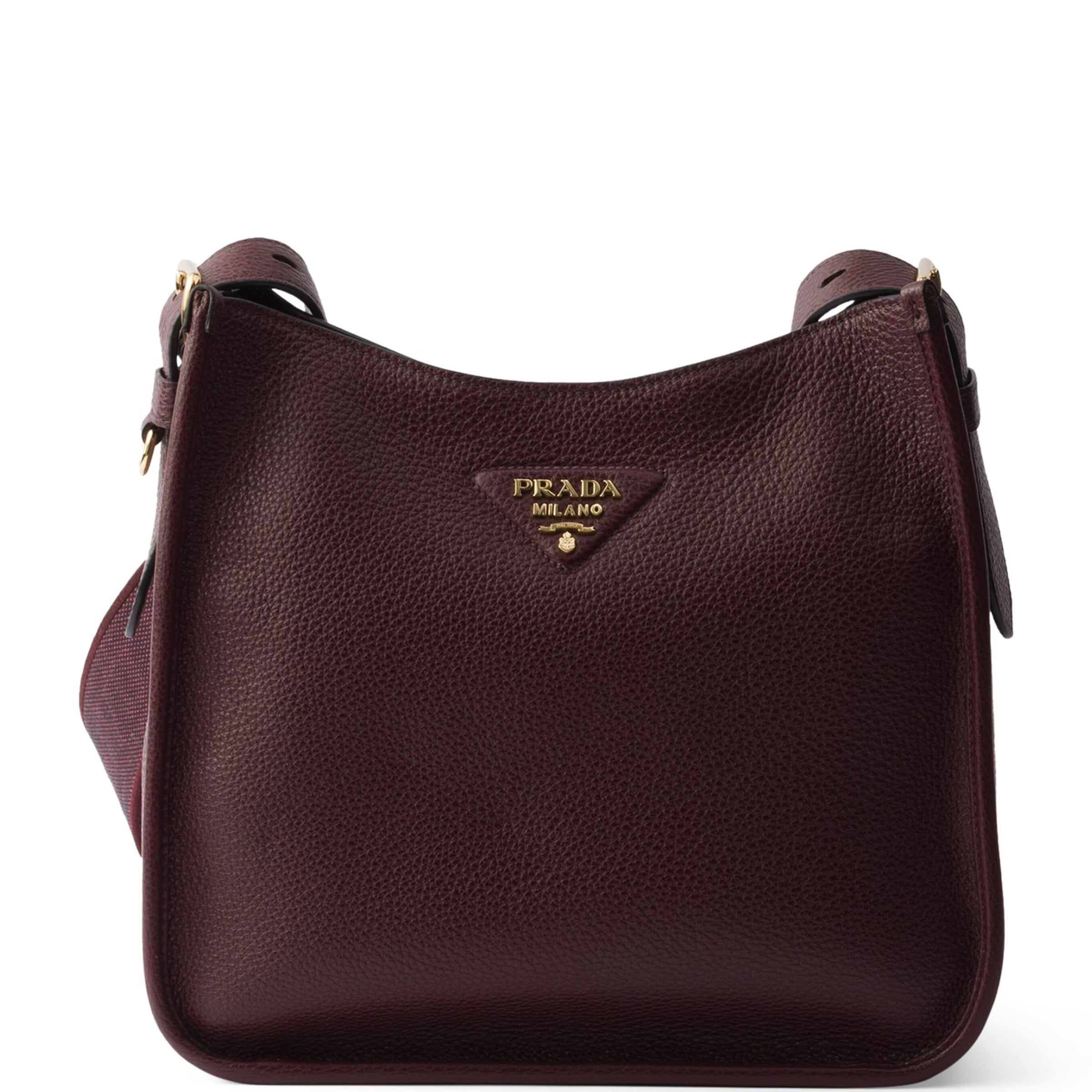 Prada Burgundy Medium Leather Shoulder Bag