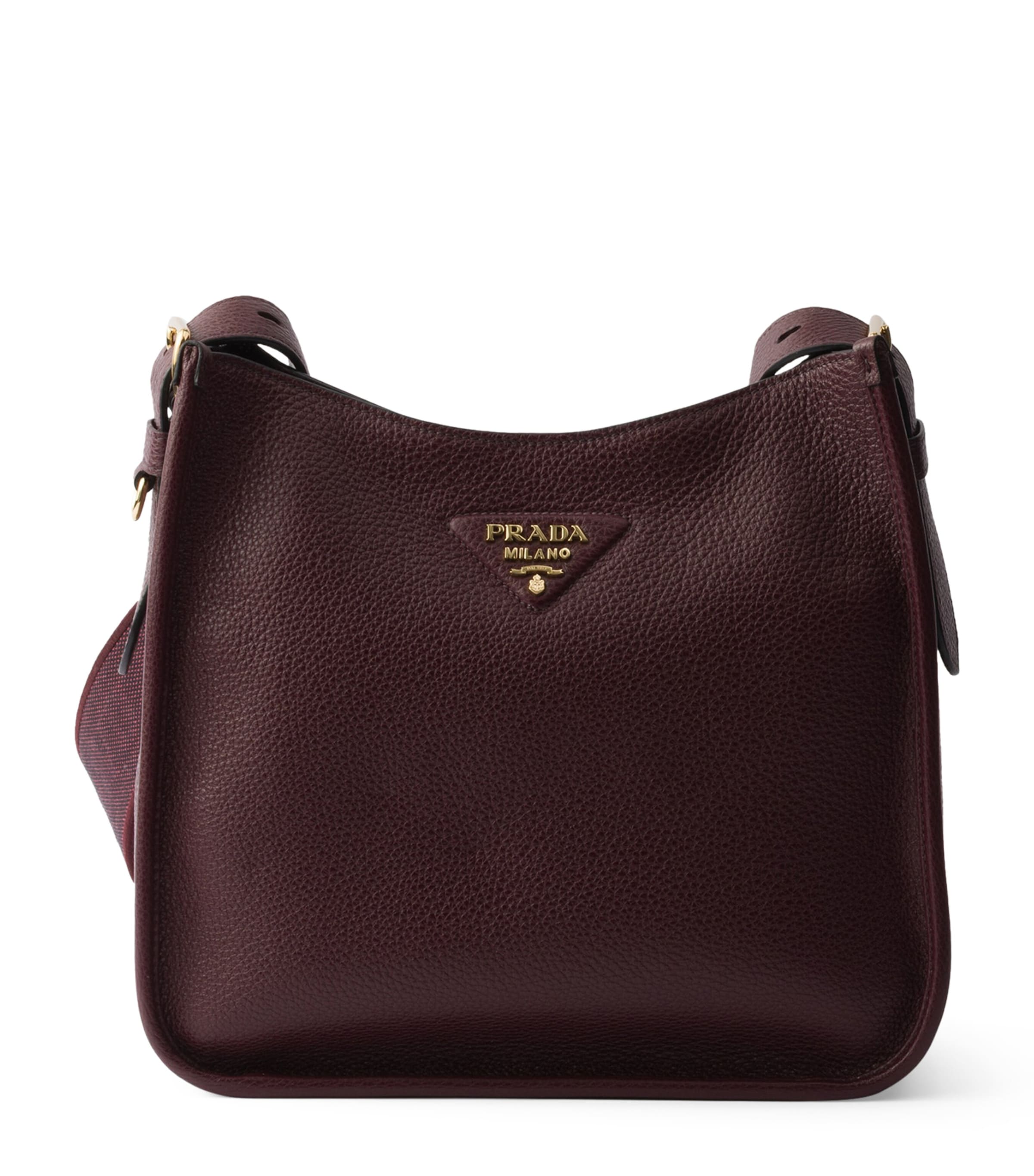 Prada Burgundy Medium Leather Shoulder Bag
