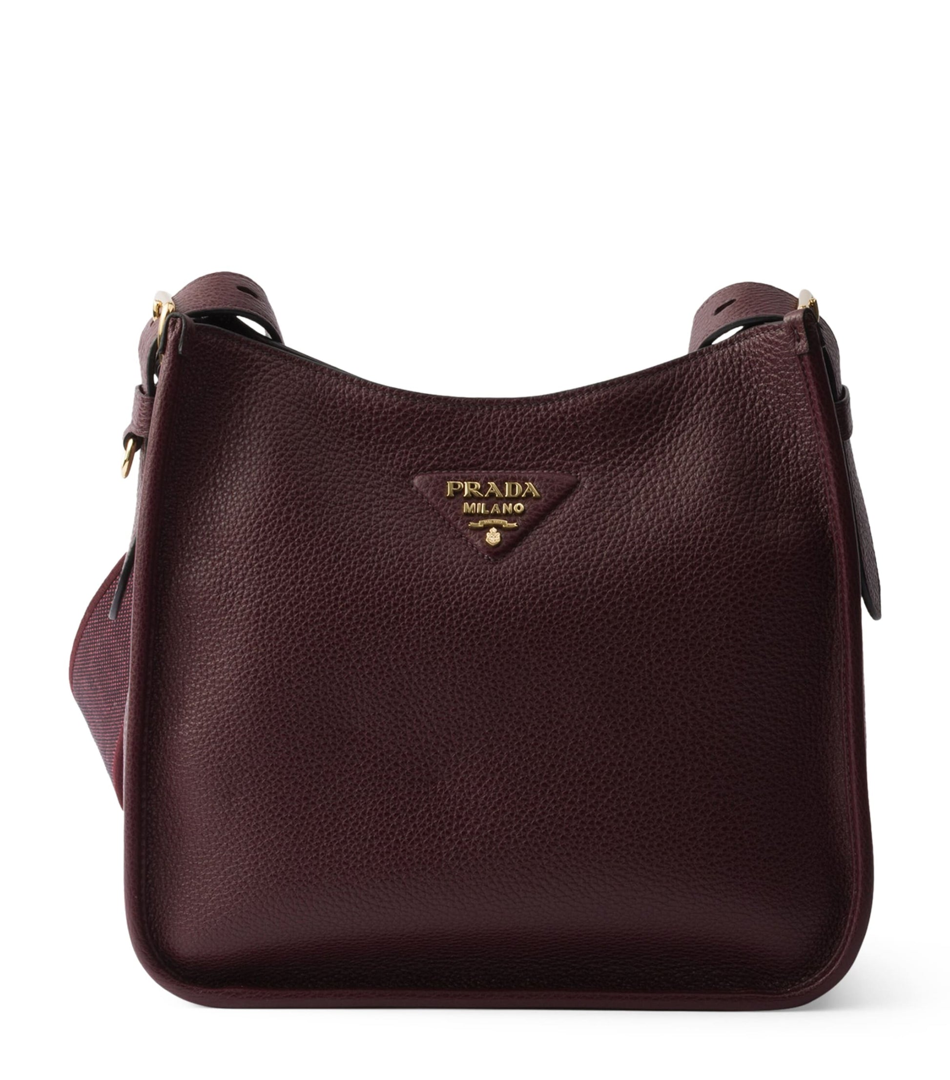 Prada Burgundy Medium Leather Shoulder Bag