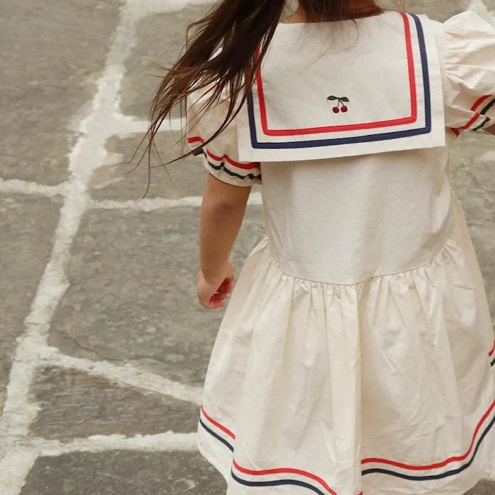Konges Sløjd ALLIE DRESS GOTS Çocuk Pamuk Elbise