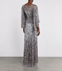 Jenny Packham Metallic Embellished Ines Gown