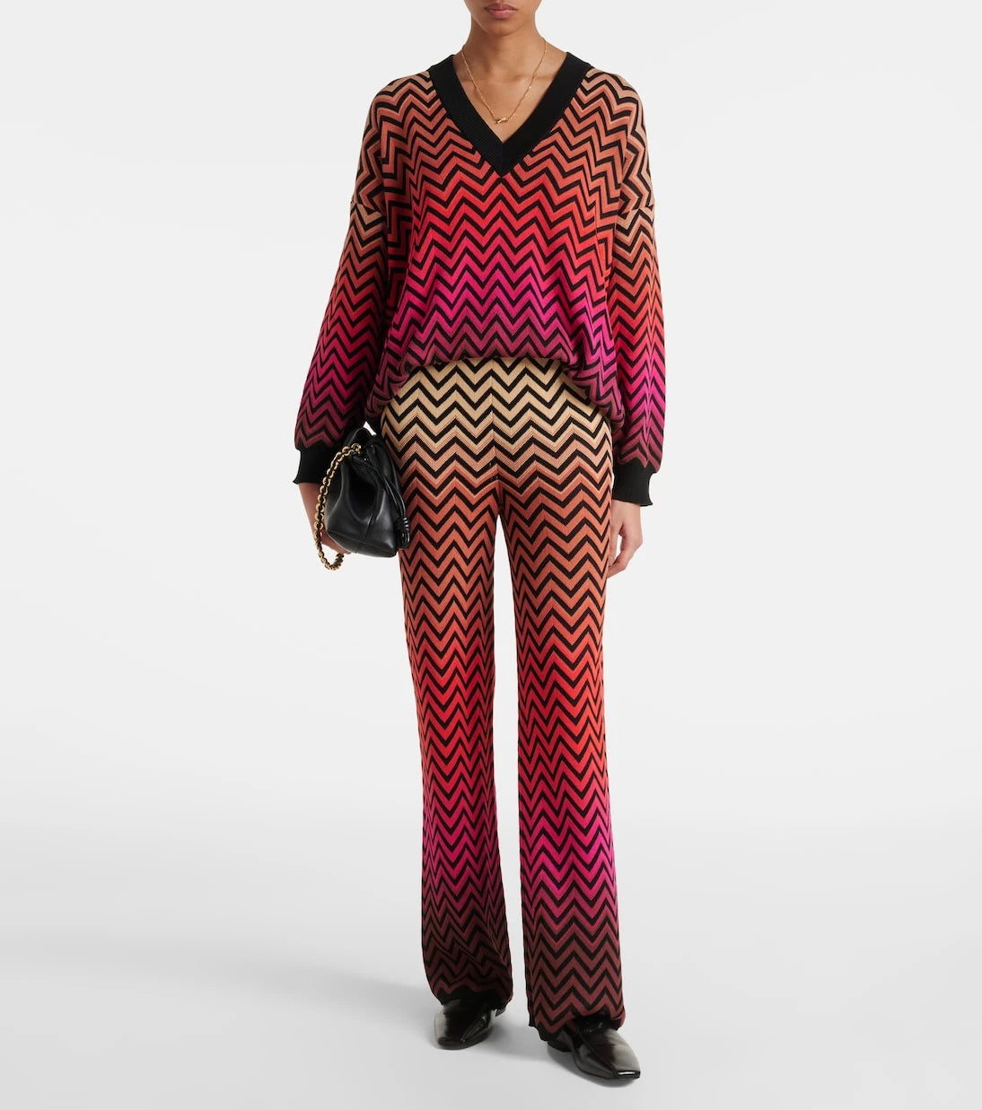 Missoni - Zigzag cotton-blend palazzo pants