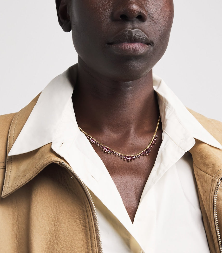 Yellow Gold and Sapphire Arashi Necklace