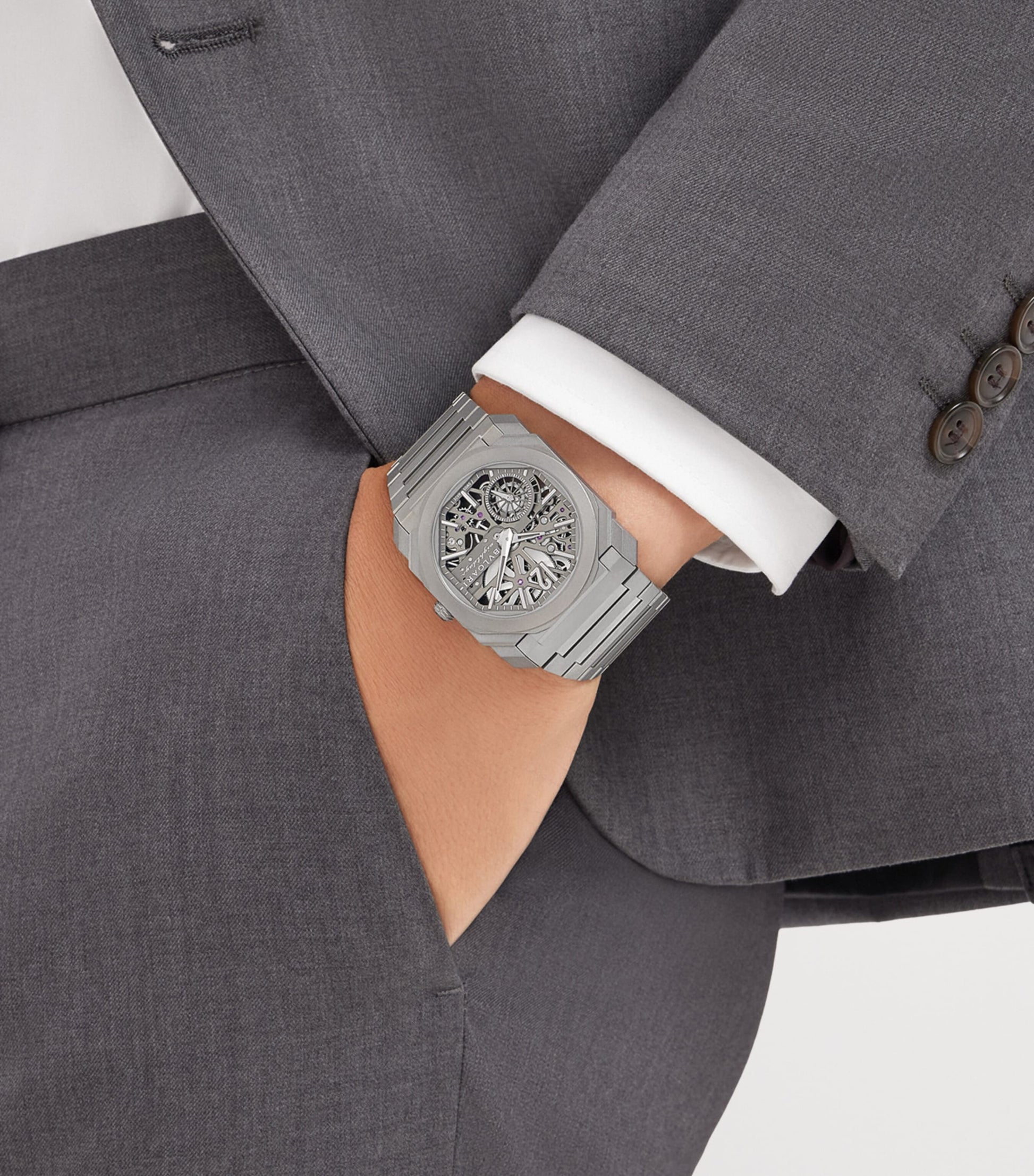 Titanium Octo Finissimo Skeleton 8 Days Watch 40mm