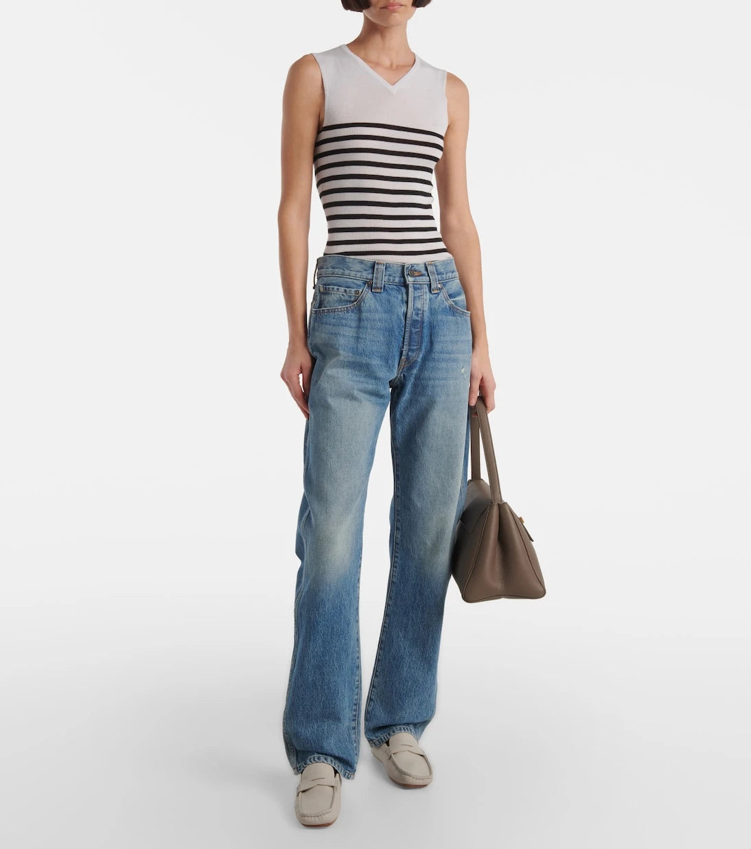 Khaite - Renato striped wool-blend top