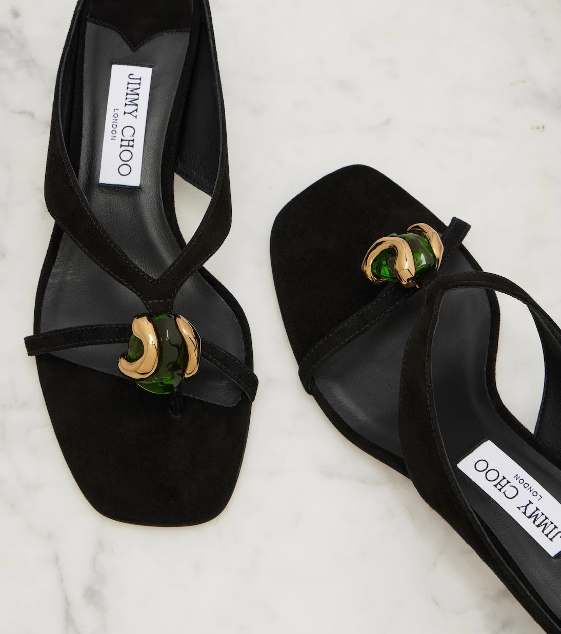 Jimmy Choo - Emeri Stone embellished thong sandals