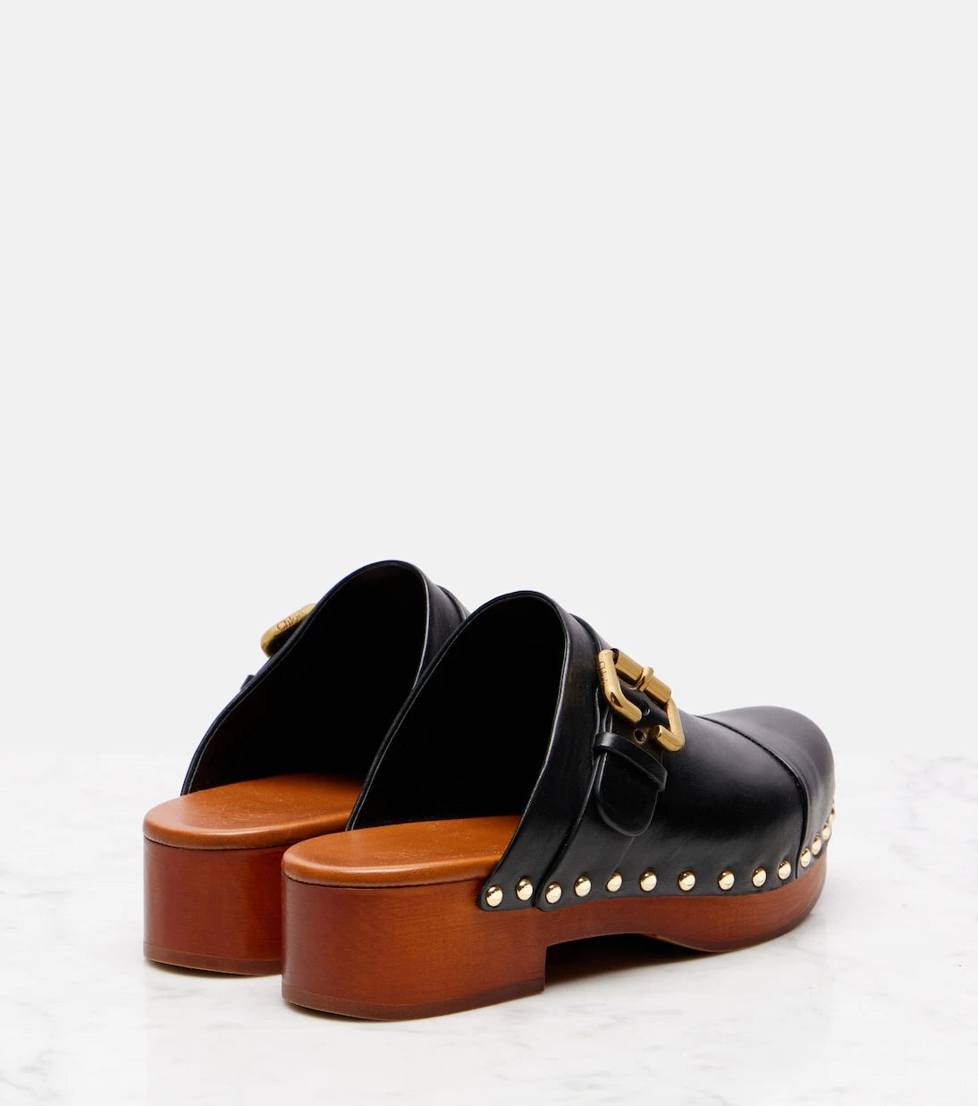 Chloé - Jeannette embellished leather clogs