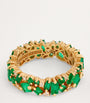 Yellow Gold, Diamond and Emerald La Fantaisie Eternity Ring