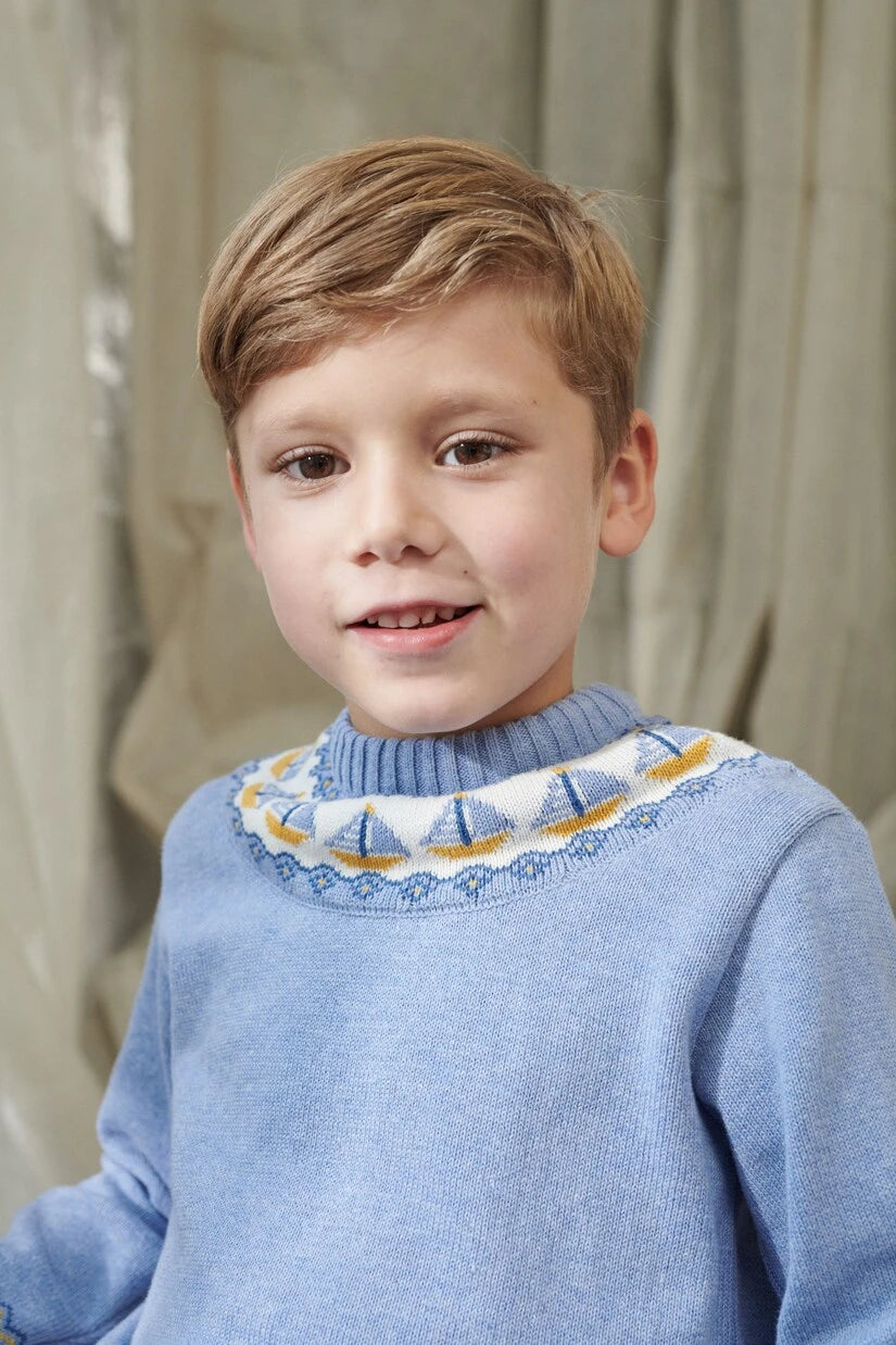 La Coqueta - Intarsia cotton sweatshirt