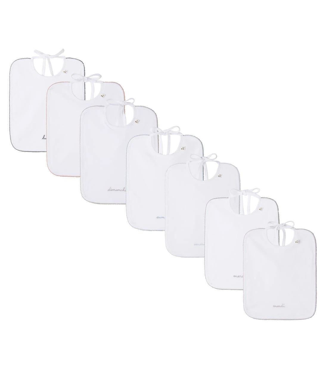 Bonpoint - Baby set of 7 cotton bibs