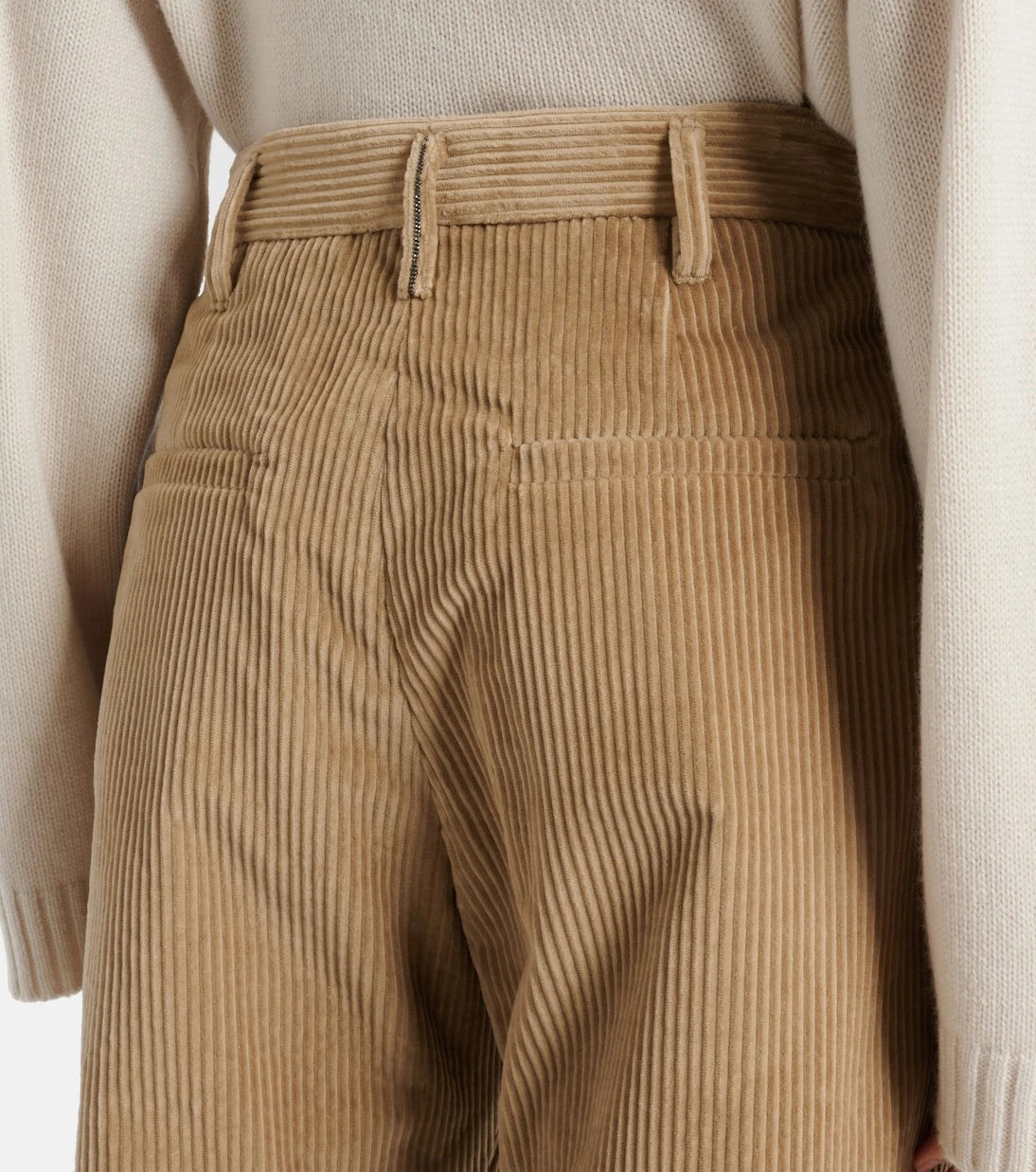 Brunello Cucinelli - High-rise cotton cropped pants