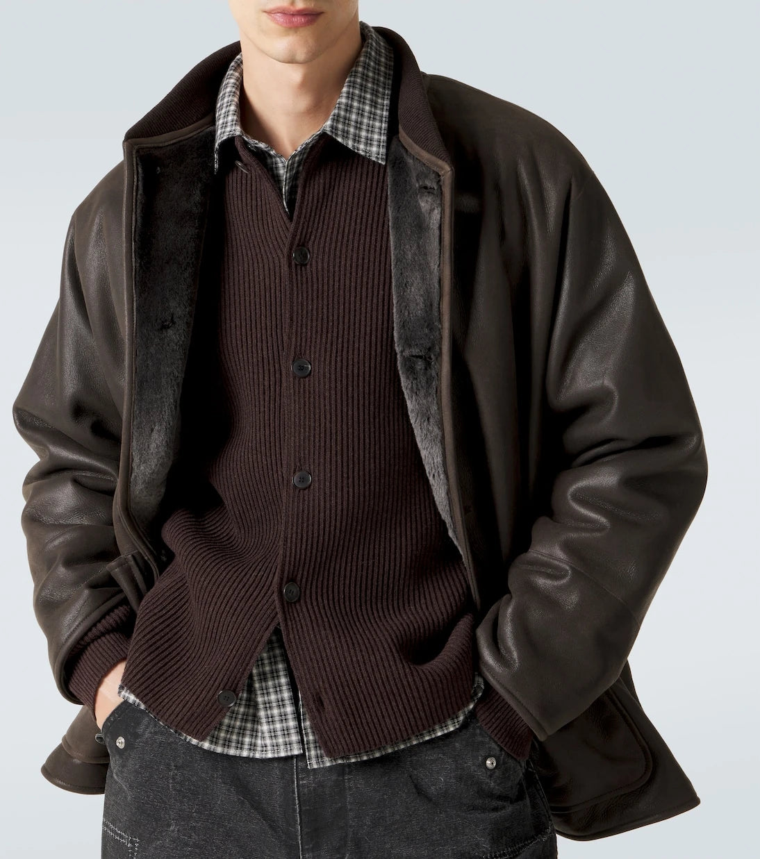 A.Presse - Shearling-lined jacket