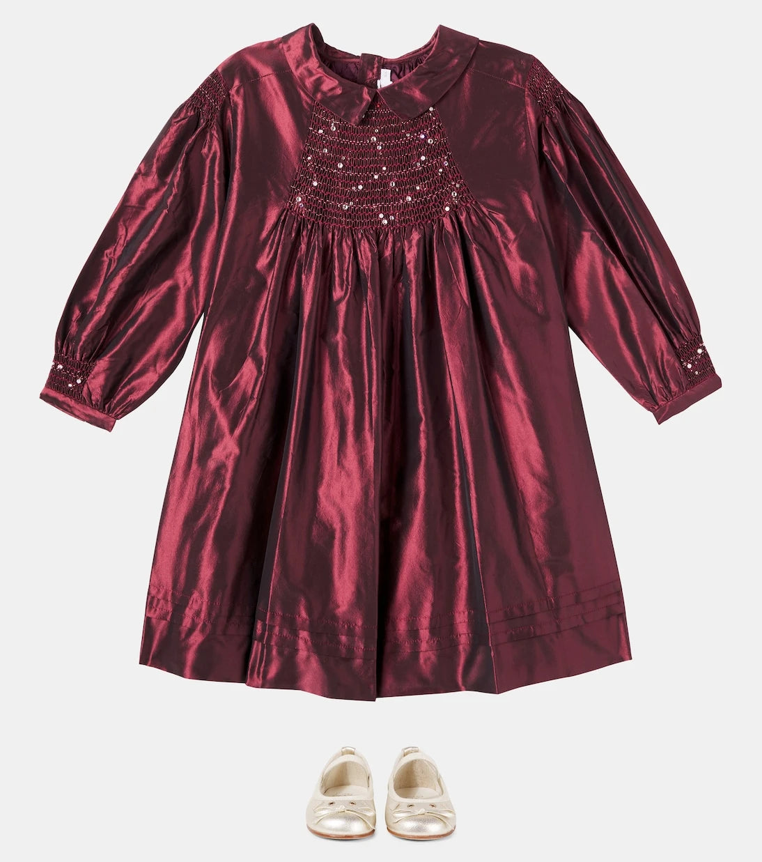Bonpoint - Jeanne embellished silk taffeta dress