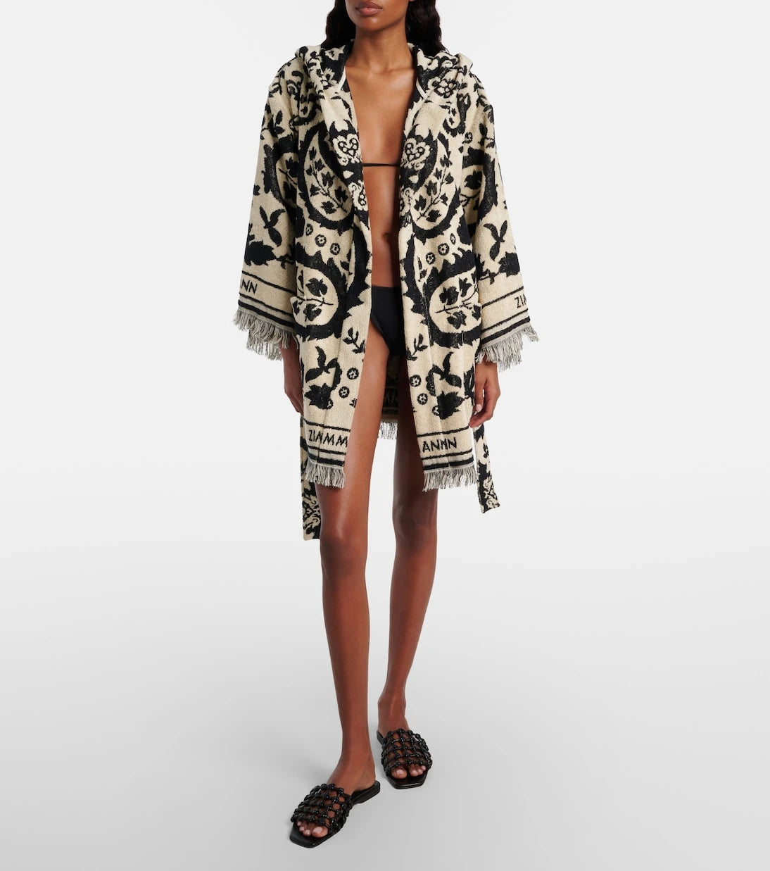 Zimmermann - Wanderlust cotton terry wrap robe