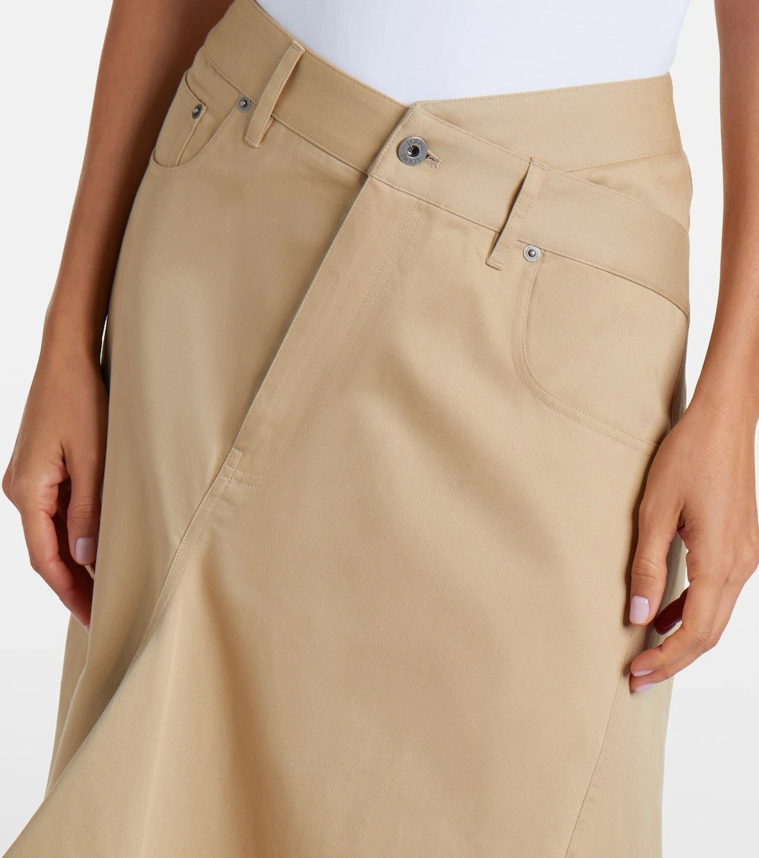 Loewe - Asymmetric cotton midi skirt