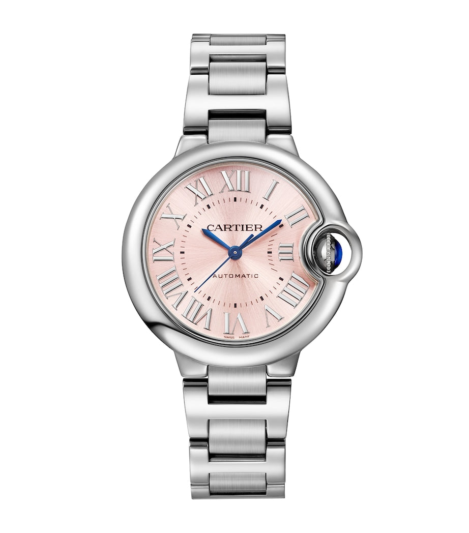 Stainless Steel Ballon Bleu de Cartier Watch 33mm