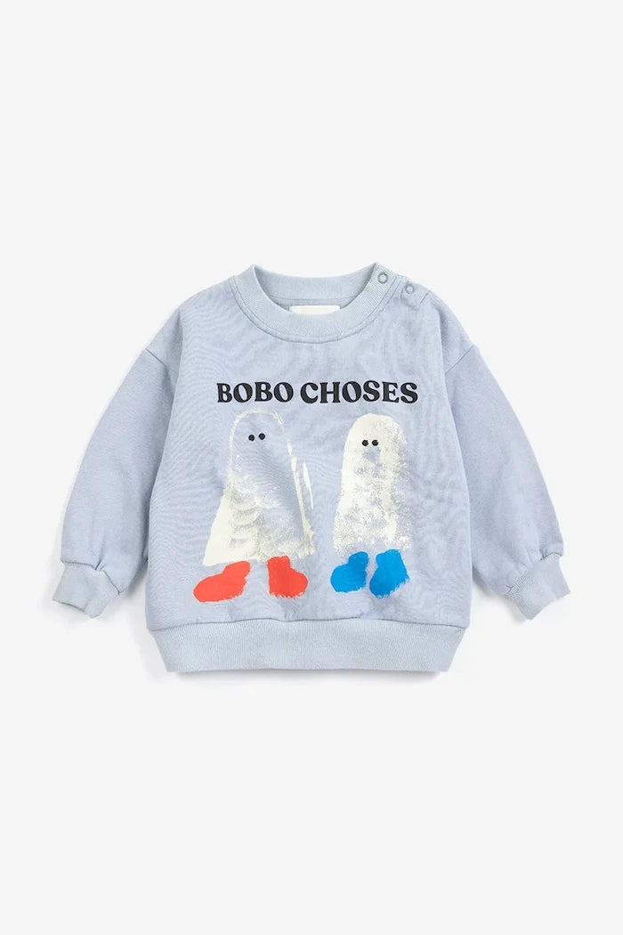 Bobo Choses Çocuklar için Pamuklu Oversize Sweatshirt Booty Ghosts