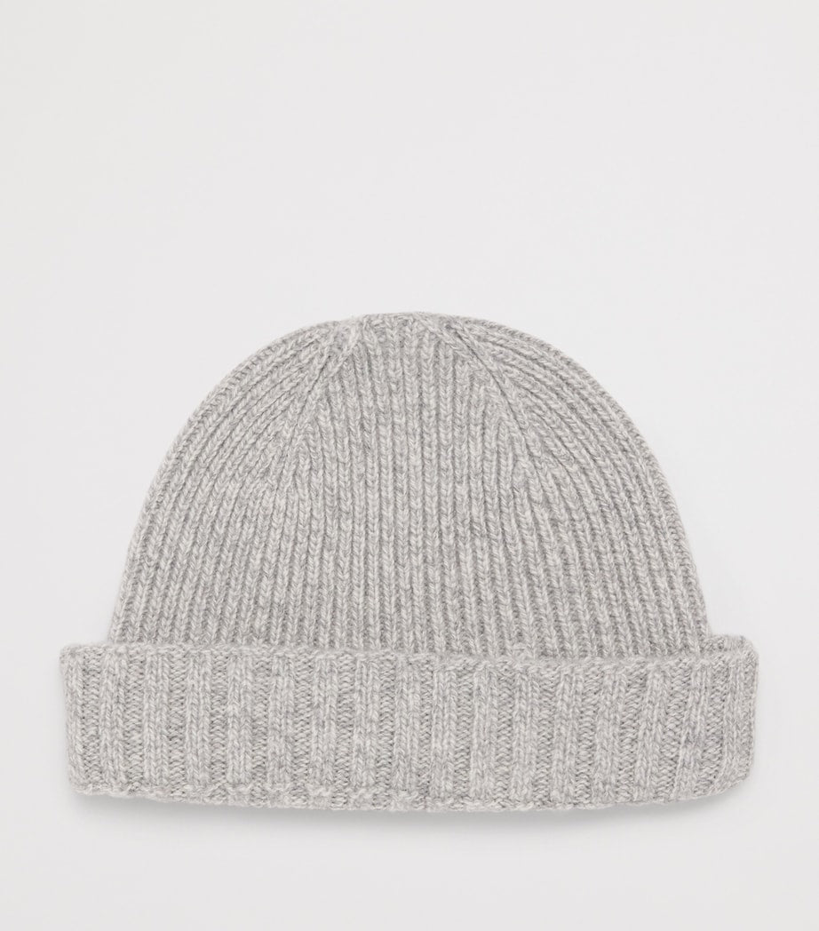 John Smedley Cashmere-Wool Ribbed Beanie