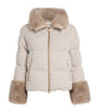 Agnona Beige Cashmere Padded Jacket