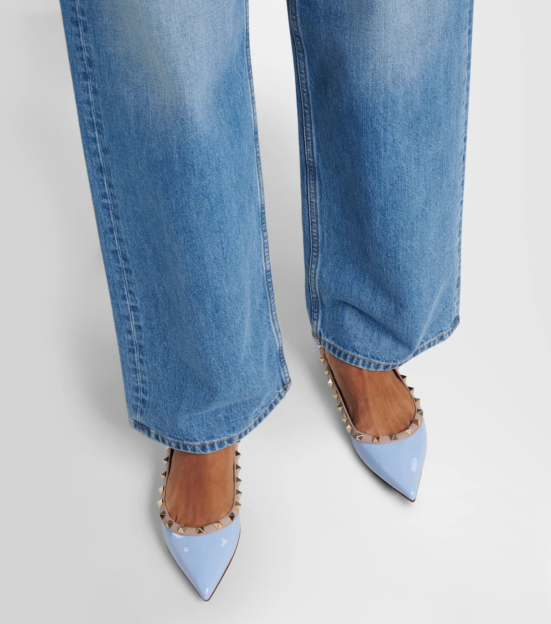Valentino Garavani - Rockstud patent leather ballet flats