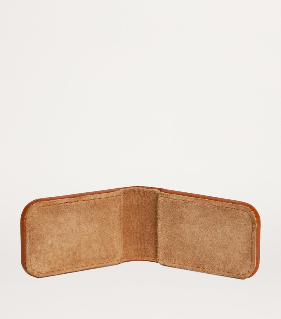 Ettinger Brown Leather Capra Money Clip