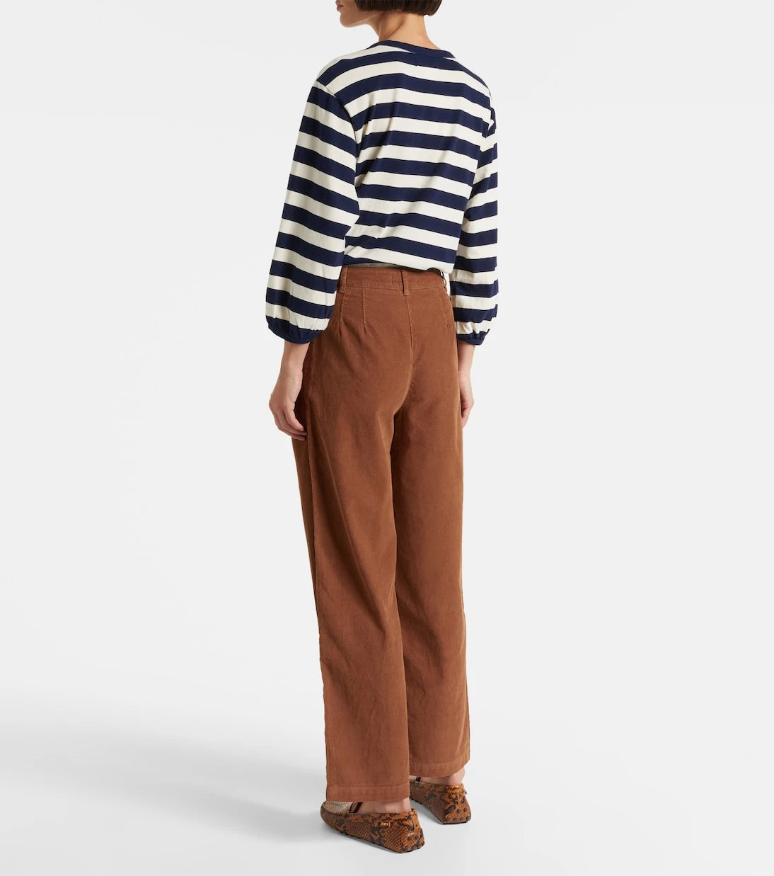 Velvet - Gail high-rise cotton straight pants
