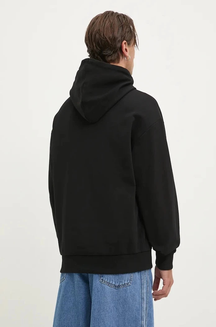 HUGO Blue kapüşonlu erkek pamuklu sweatshirt Nalonso