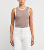 Brown Wool-Cashmere Cropped Tank Top