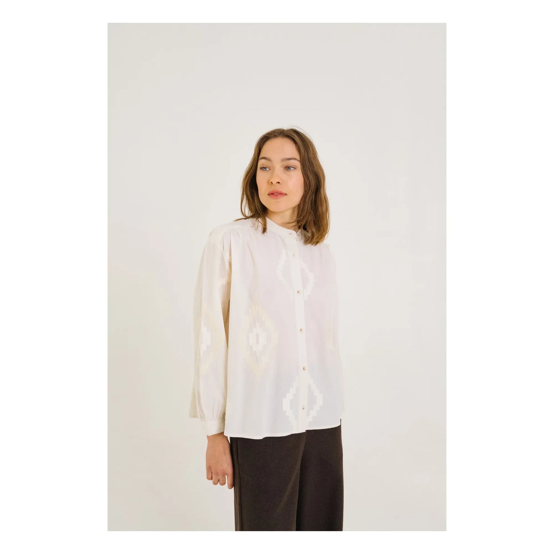Sacrécoeur - Ella Astra Embroidered Blouse | Ecru