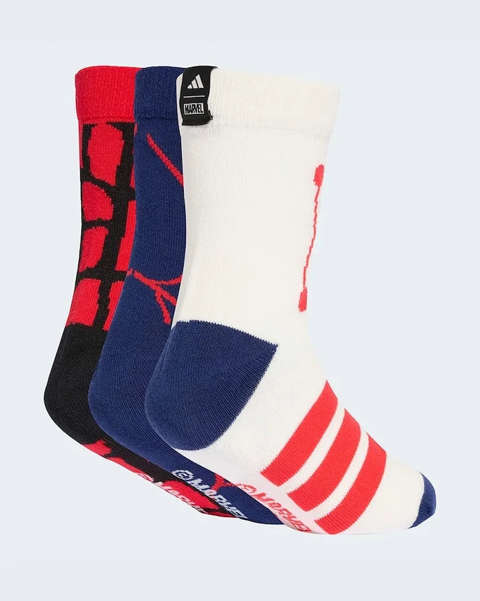 Çocuk pamuklu adidas Performance Marvel çoraplar (3 çift)