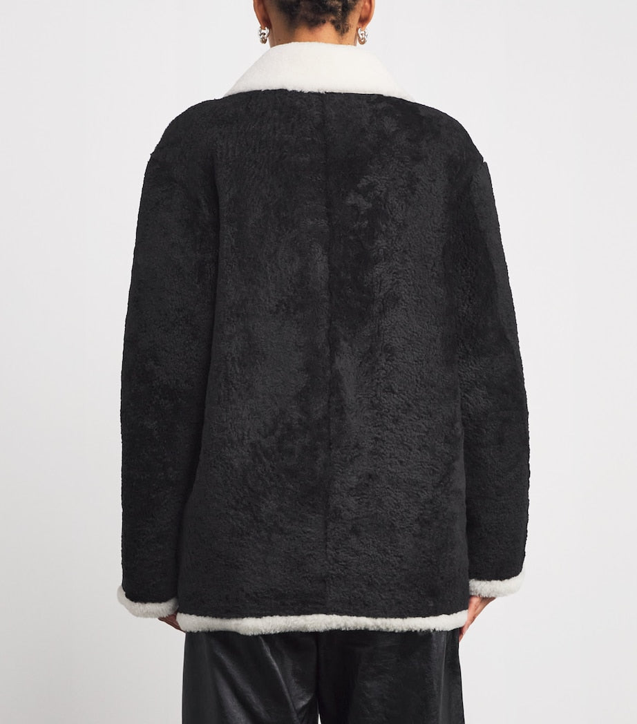 Black Lamb Shearling Jacket
