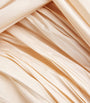 Sandra Mansour Nude Ruched Ethereal Edge Mini Dress