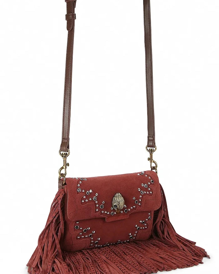 Kurt Geiger London чанта crossbody дамска от велур OXFORD