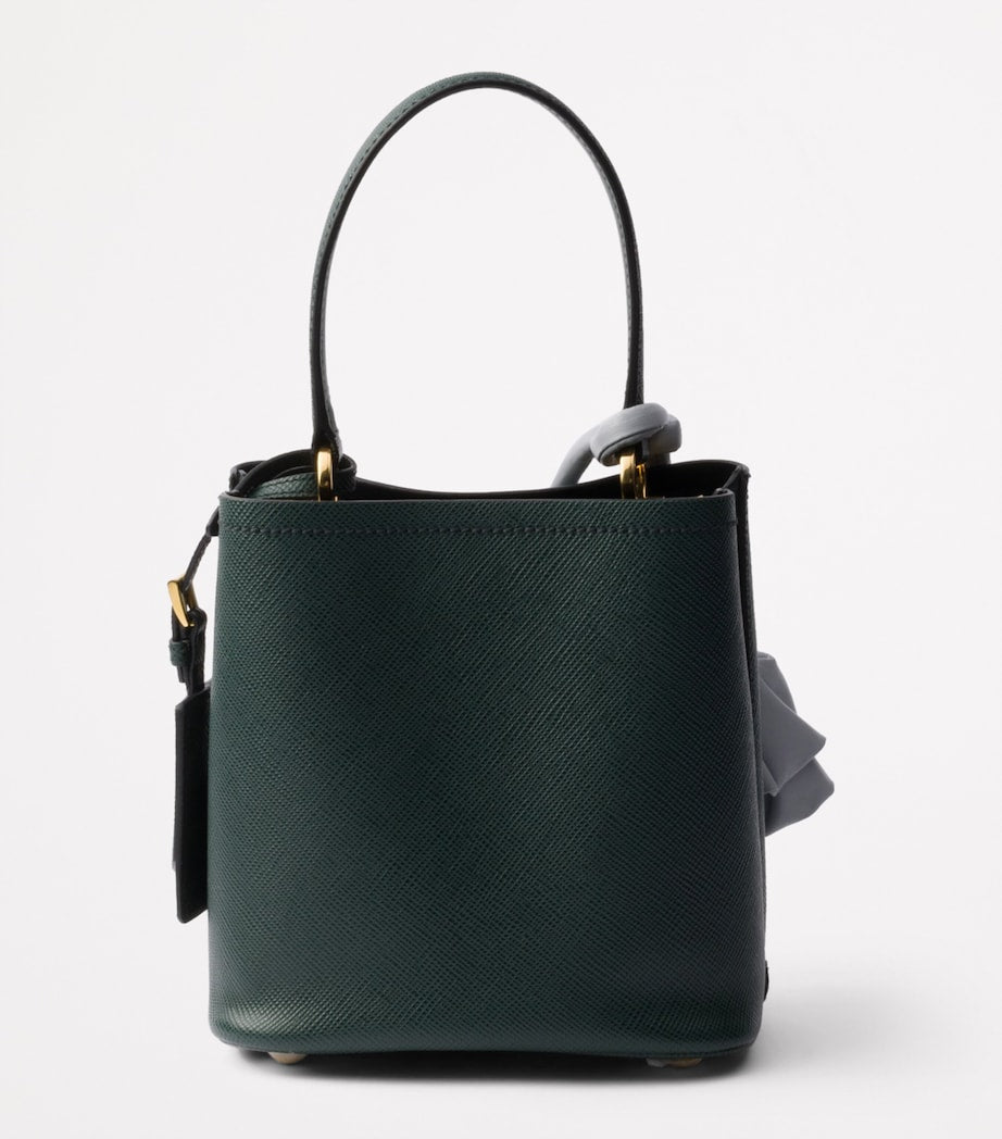 Prada Green Mini Saffiano Leather Panier Top-Handle Bag