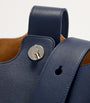 Blue Medium Leather Pebble Bucket Bag
