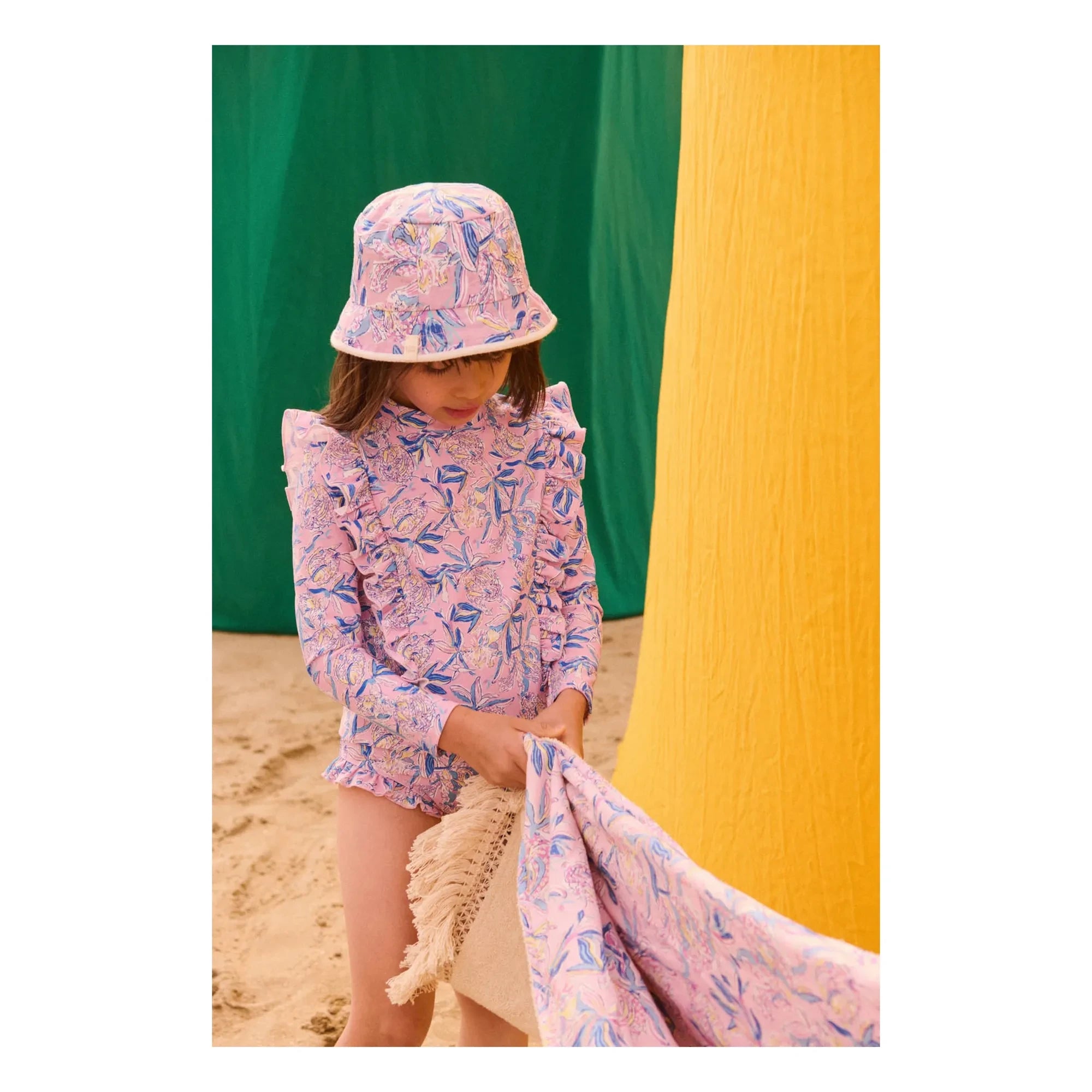 Louise Misha - Lajik Fleuri Organic Cotton Hat | Pink