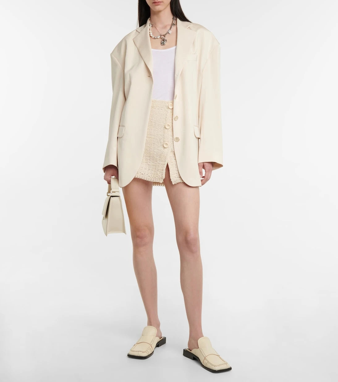Acne Studios - تنورة قصيرة من مزيج القطن