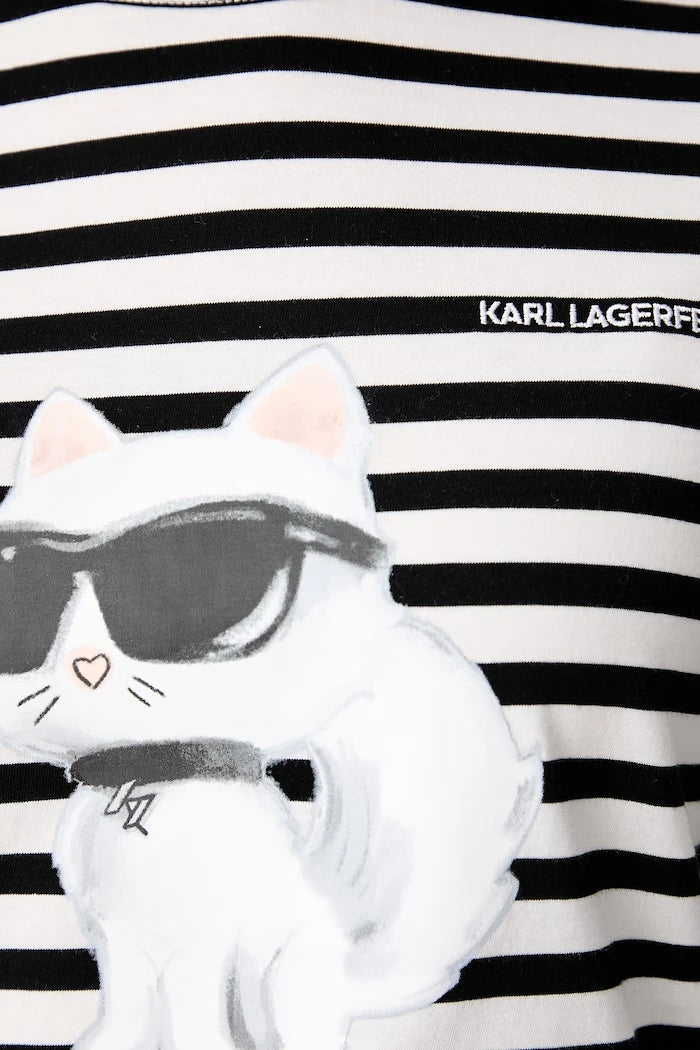 Karl Lagerfeld Uzun Kollu Kadın Pamuklu IKON Bluz