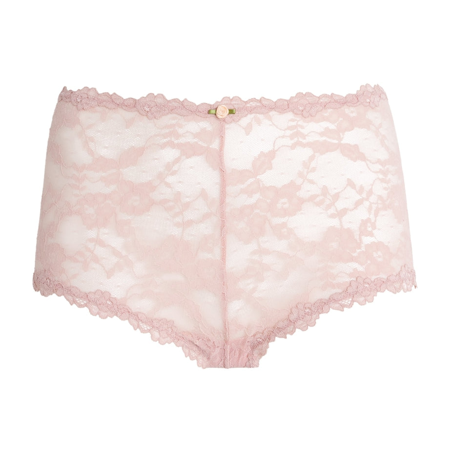 Skims Pink Stretch-Lace Boyshorts