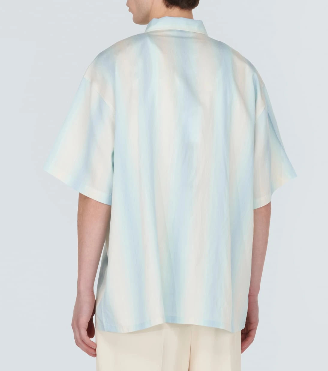 Commas - Oversized striped bowling shirt