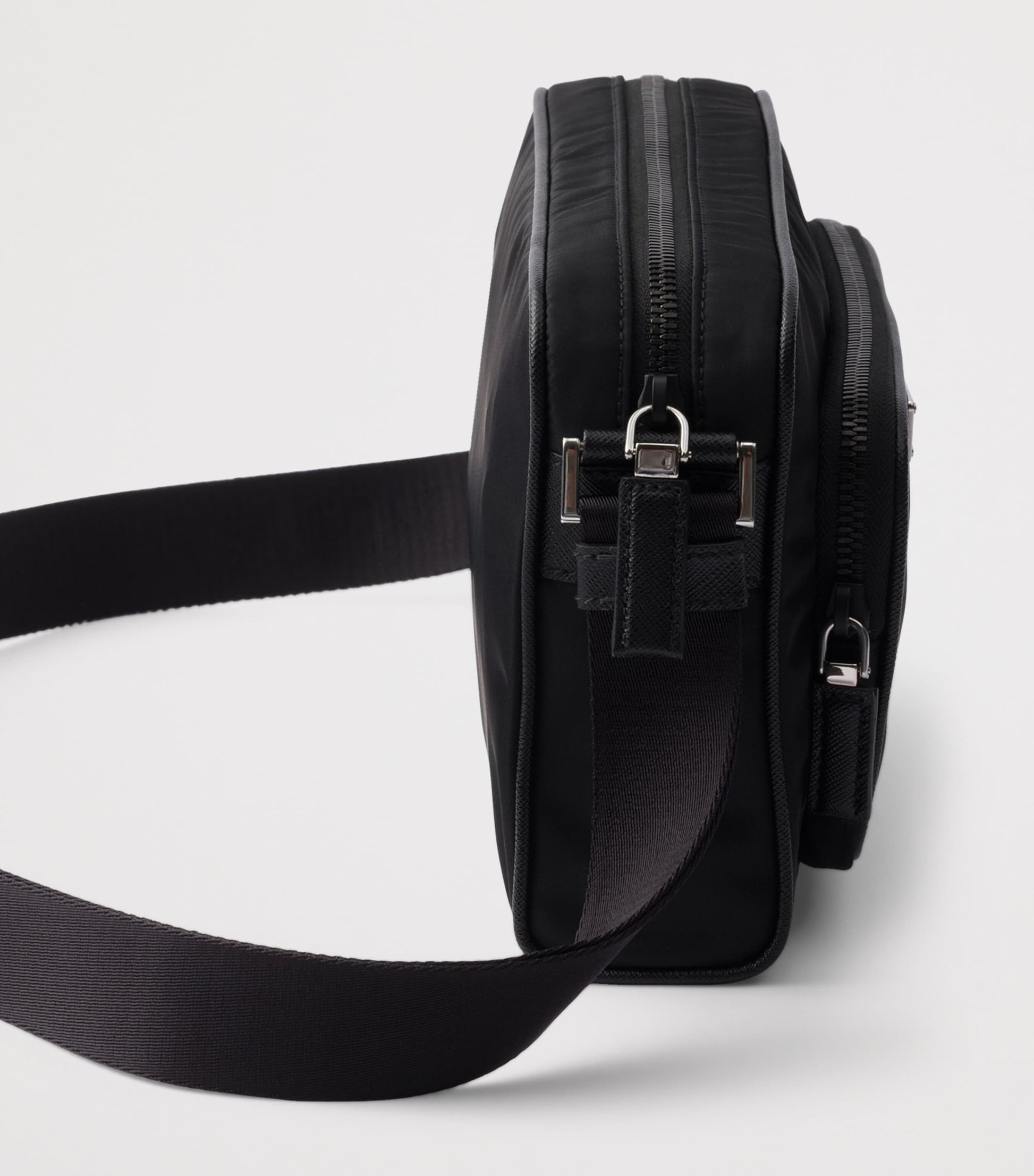 Prada Re-Nylon Saffiano Leather-Trim Shoulder Bag