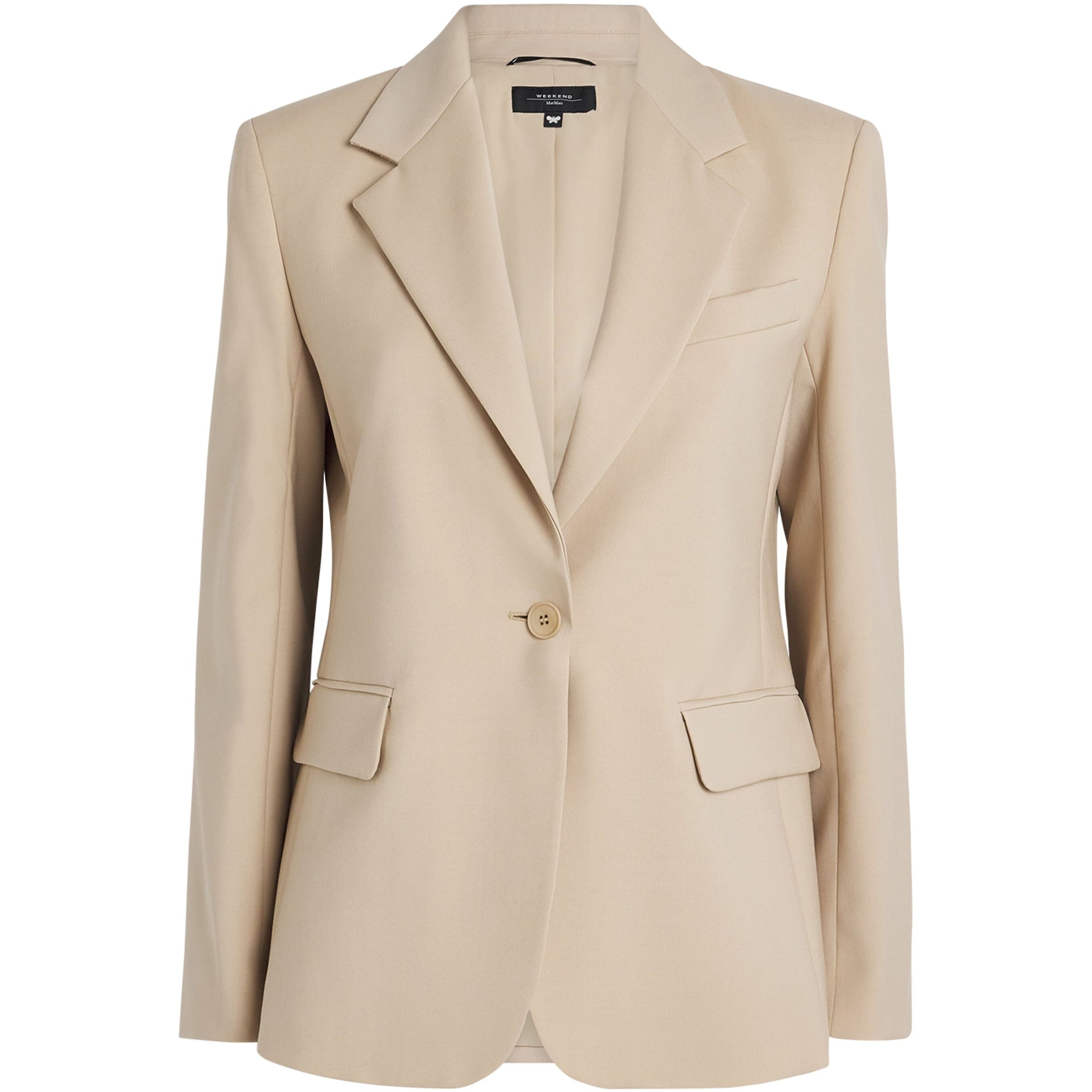 Weekend Max Mara Beige Virgin Wool Blazer