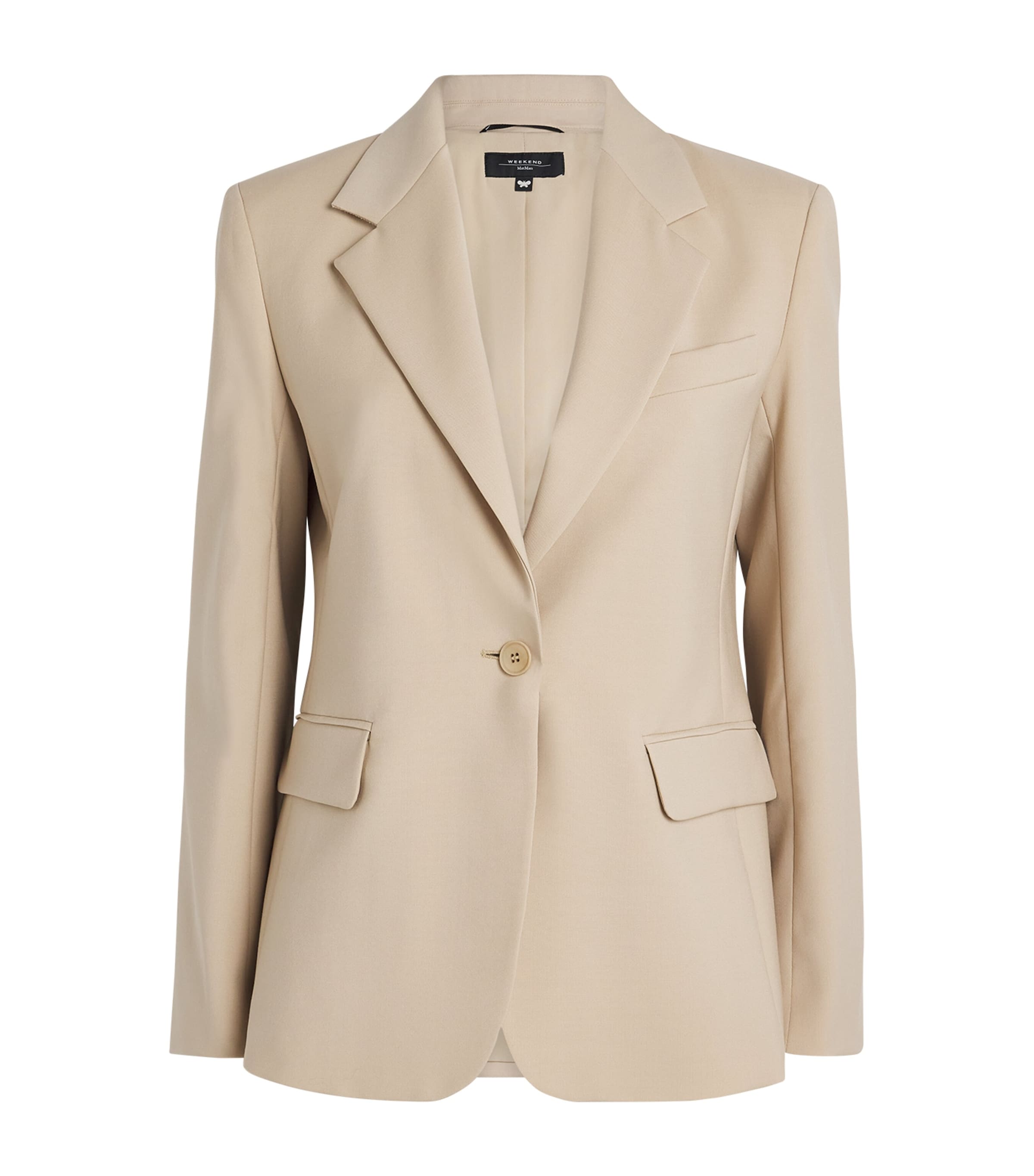 Weekend Max Mara Beige Virgin Wool Blazer