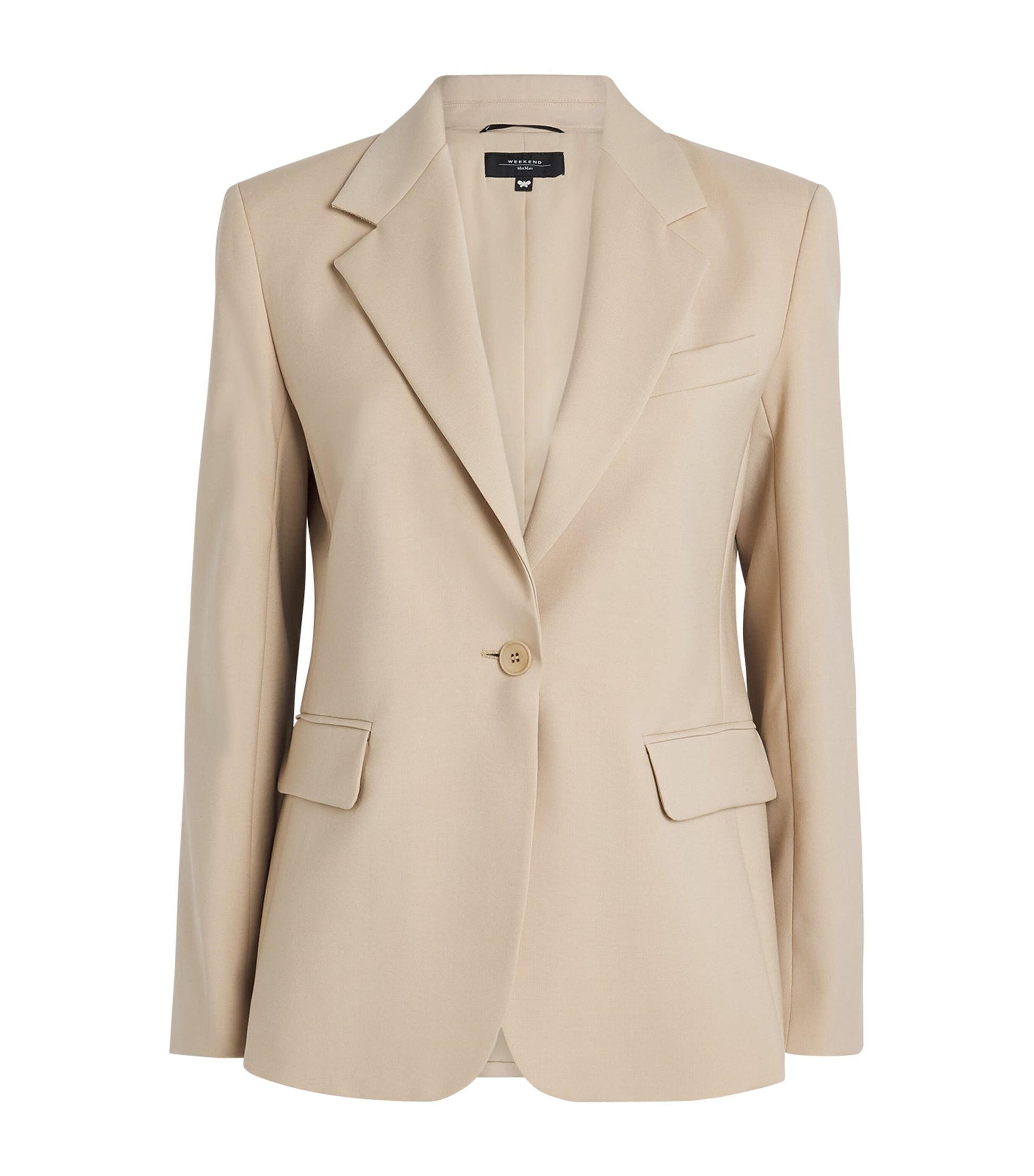 Weekend Max Mara Beige Virgin Wool Blazer