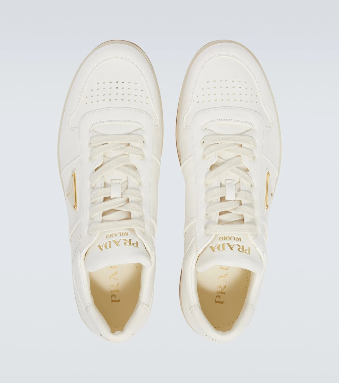 Prada - Downtown leather sneakers