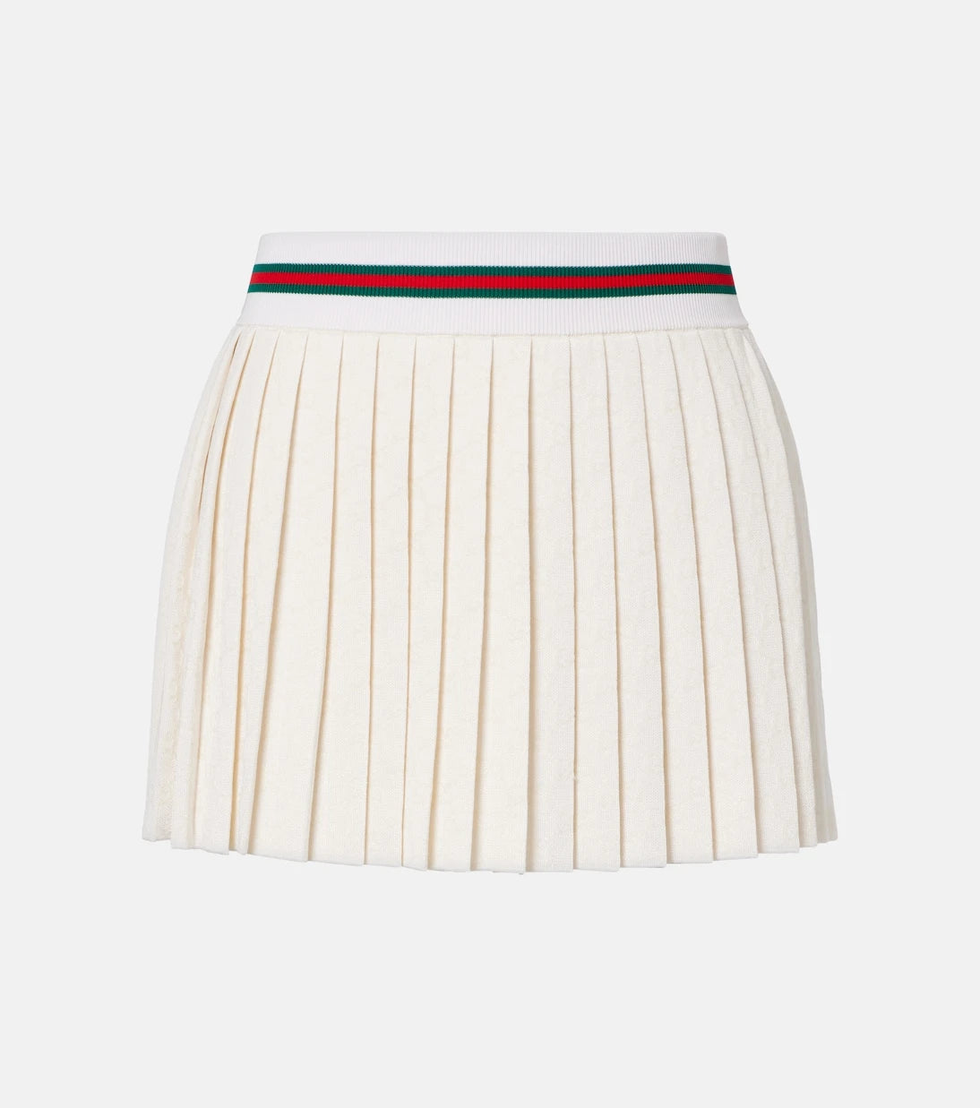 Gucci - تنورة قصيرة GG جاكار مطوية