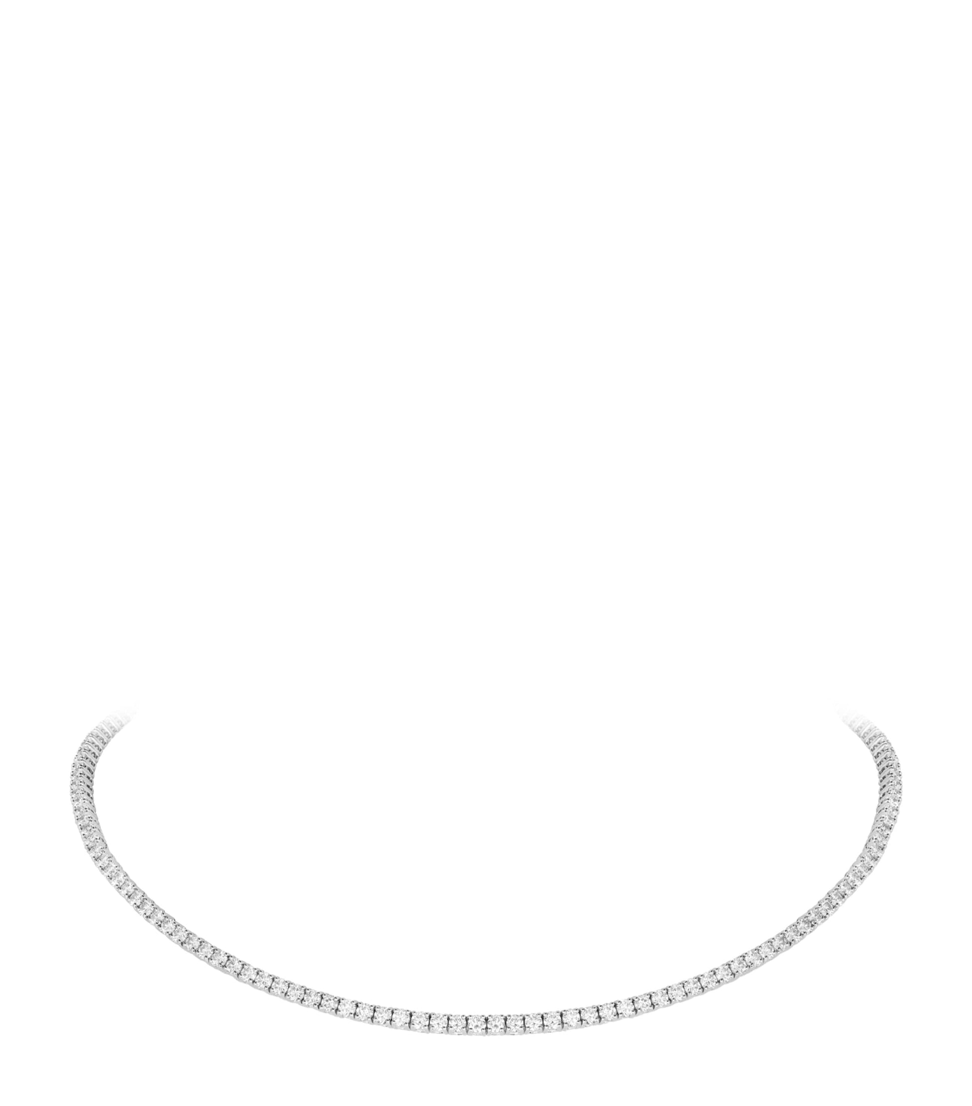 White Gold and Diamond Rivière Vendôme Necklace